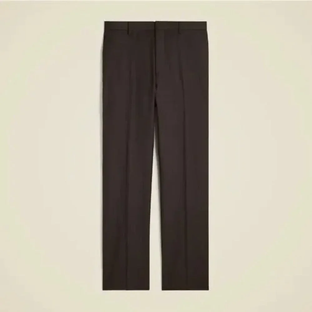 NWT J.Crew Crosby Classic-Fit Suit Pant 38x32 Brown Lightweight Italian Wool
